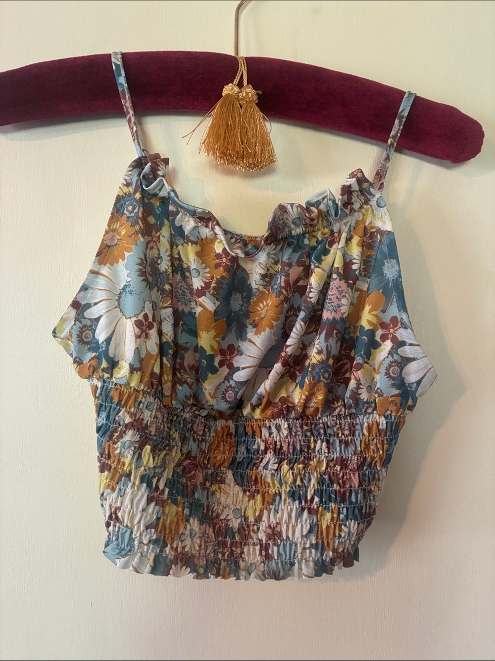 Urban Outfitters Floral crop tank size XS